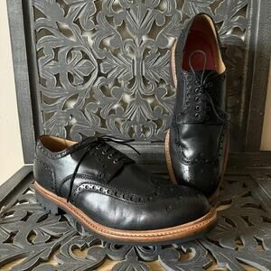 Grenson Archie Wingtip Brogue Shoes Men’s 13 Black Calf Leather Goodyear Wel